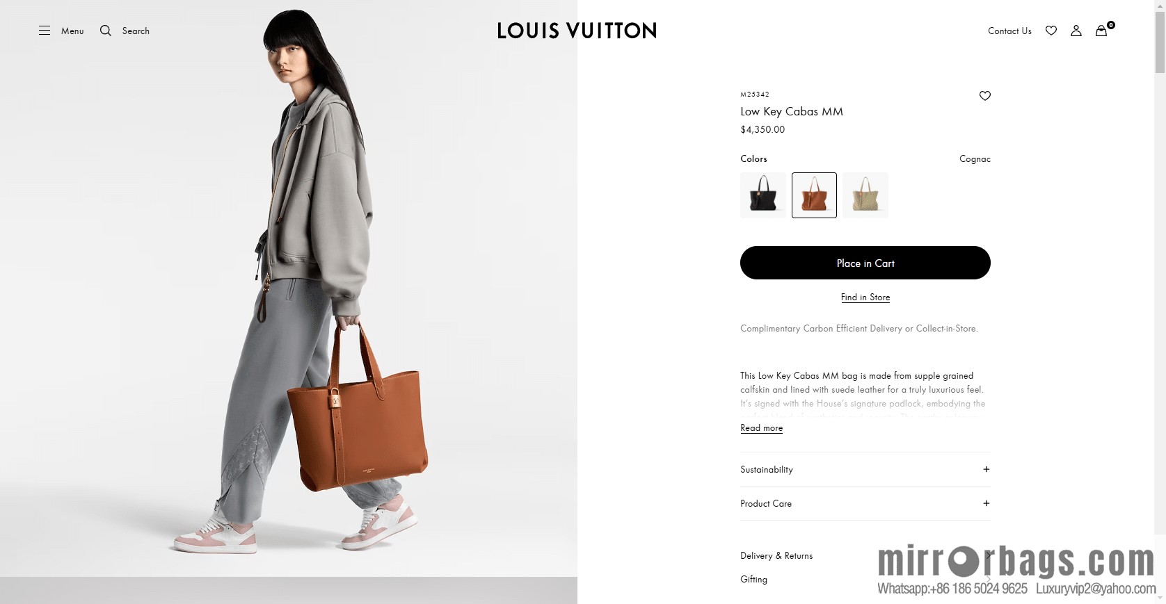 LV M25342 Low Key Cabas MM