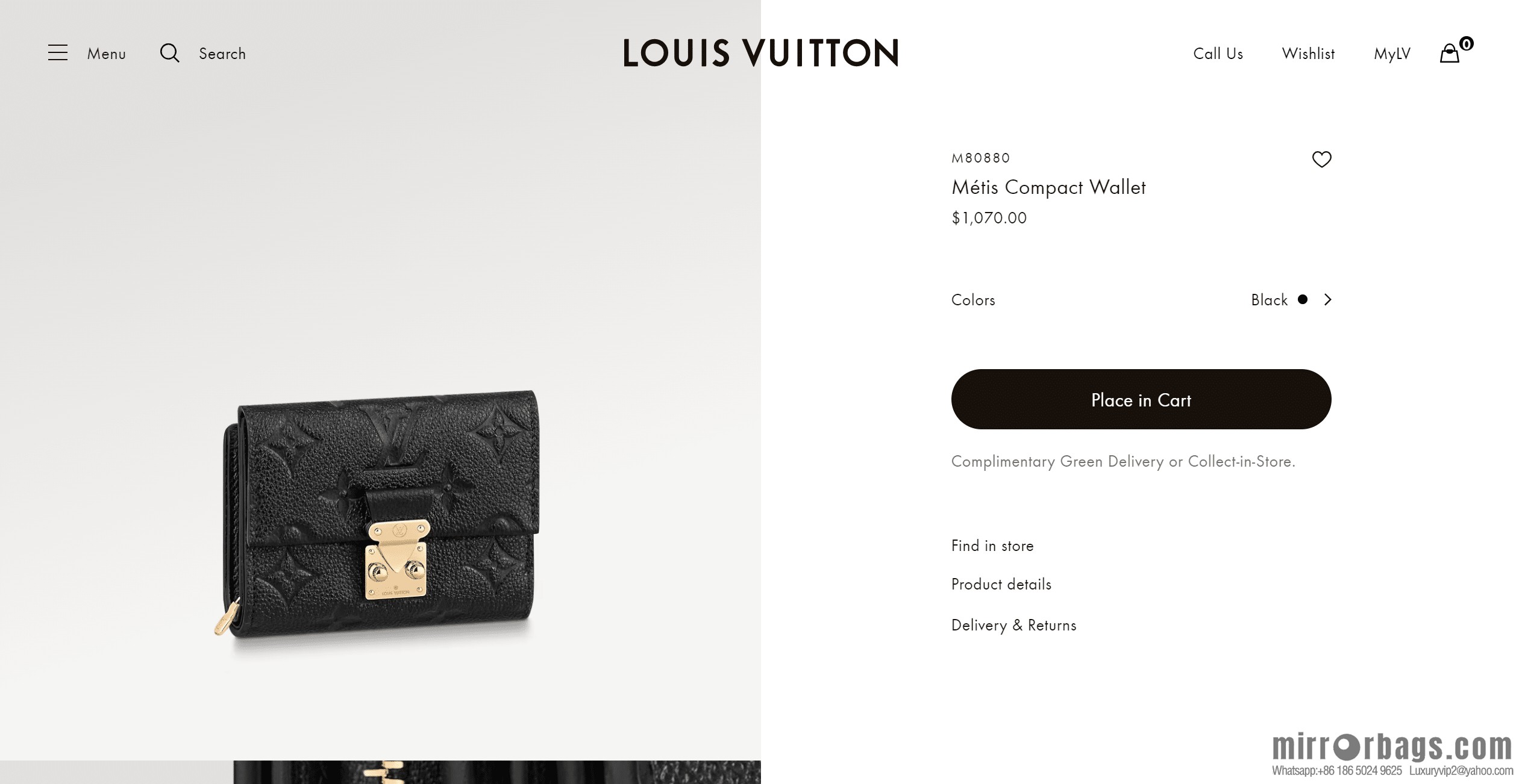 LV M80880 MÉTIS short wallet
