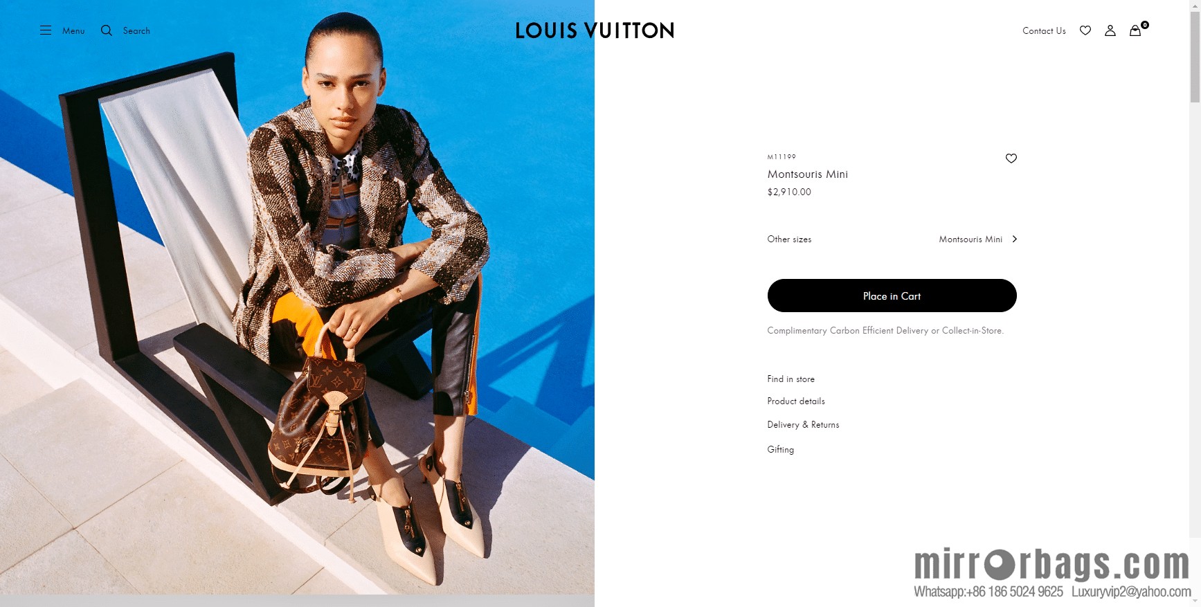LV M11199 New MONTSOURIS Mini Backpack of the Season