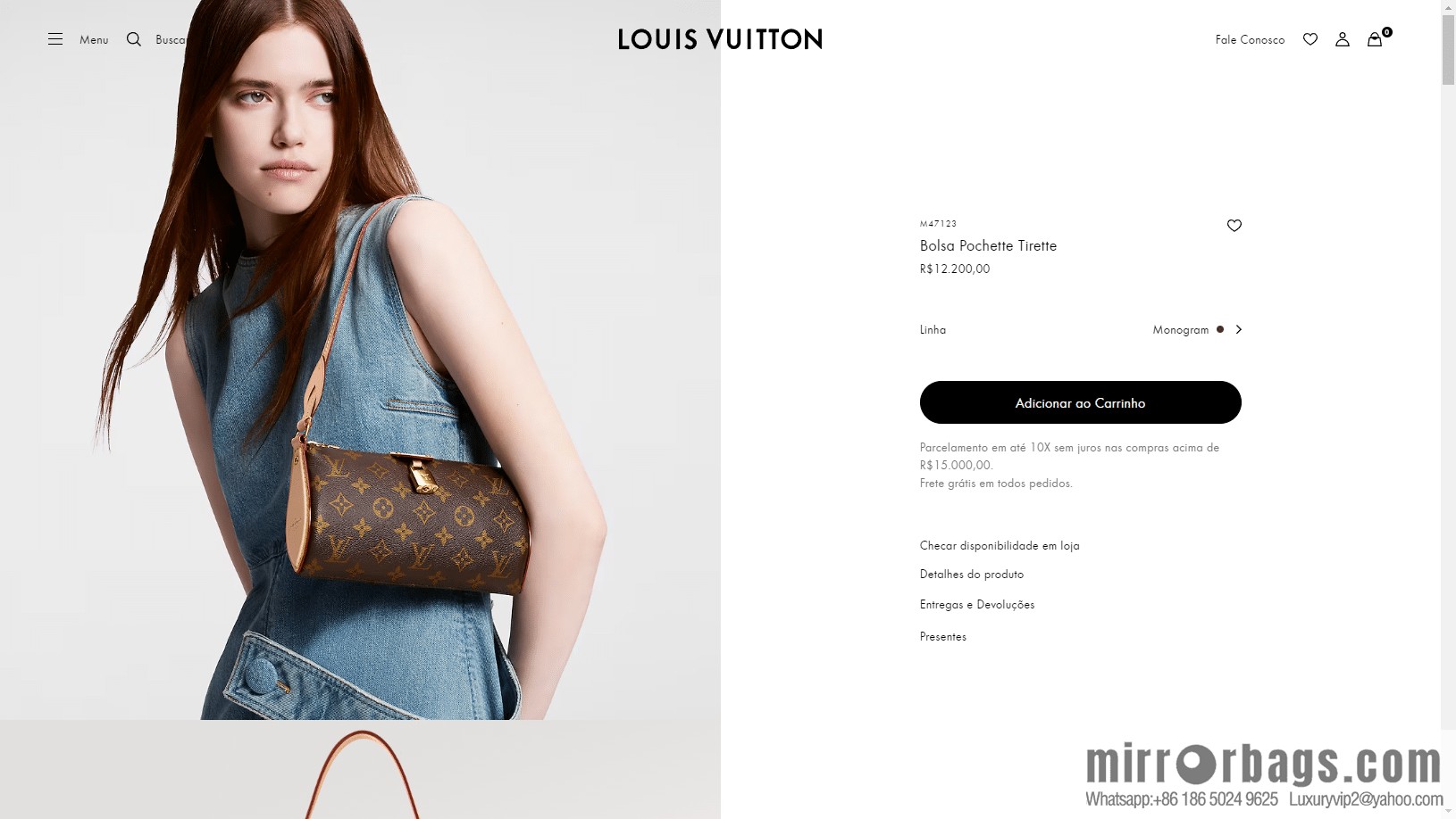 LV M47123 Bolsa Pochette Tirette