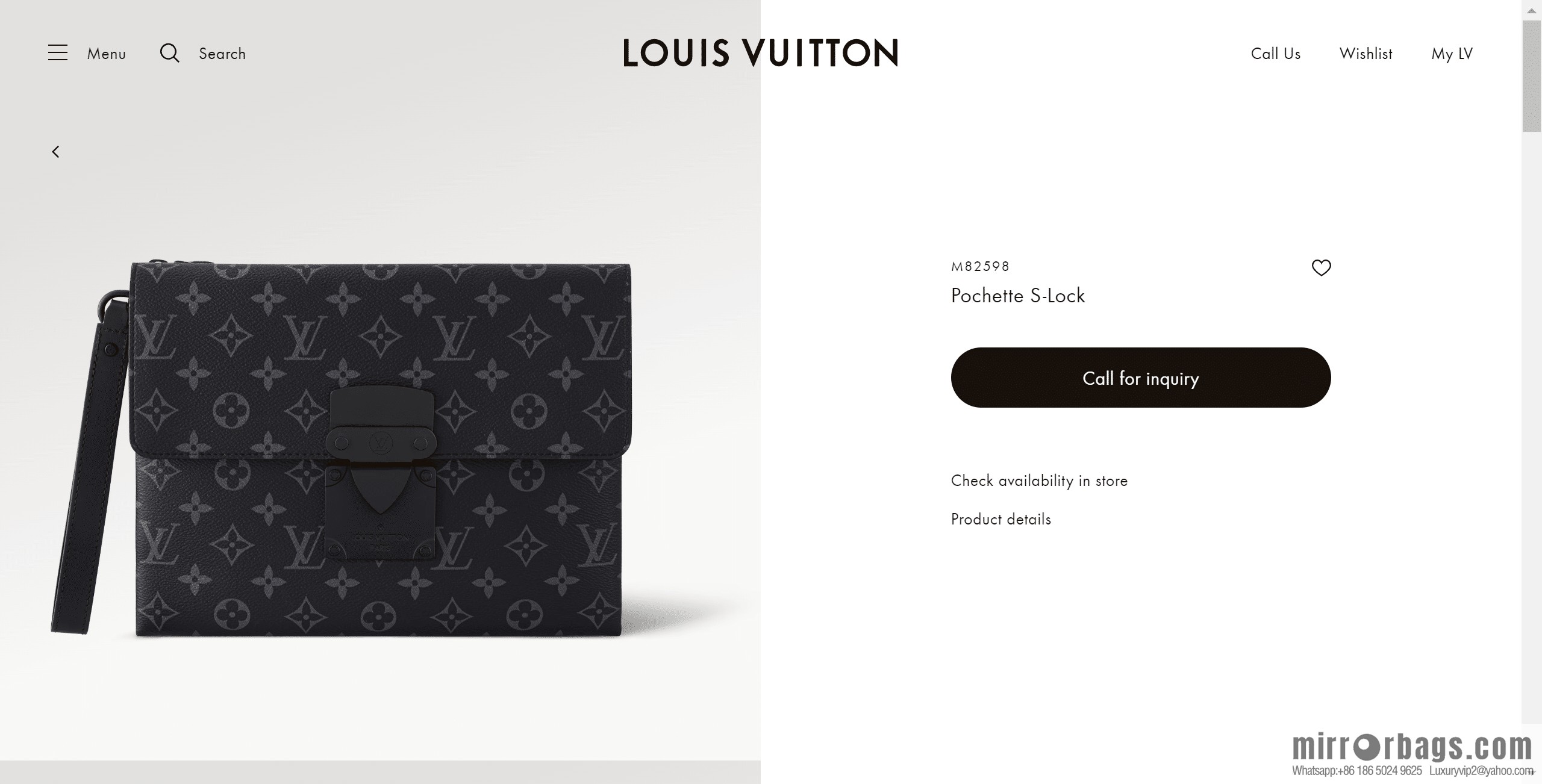 LV M82598 S-LOCK POCHETTE clutch bag
