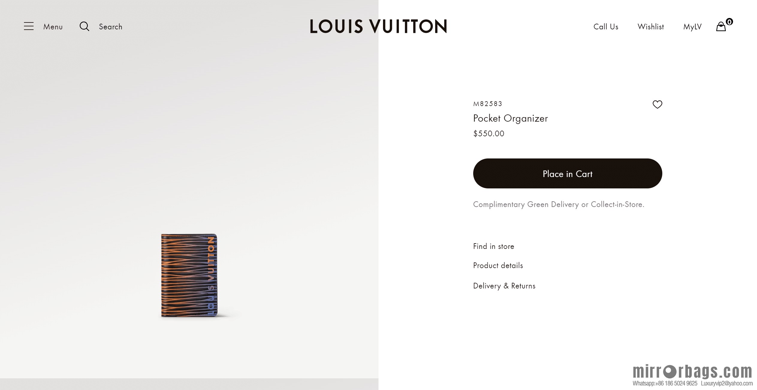 LV M82583 Pocket Organizer