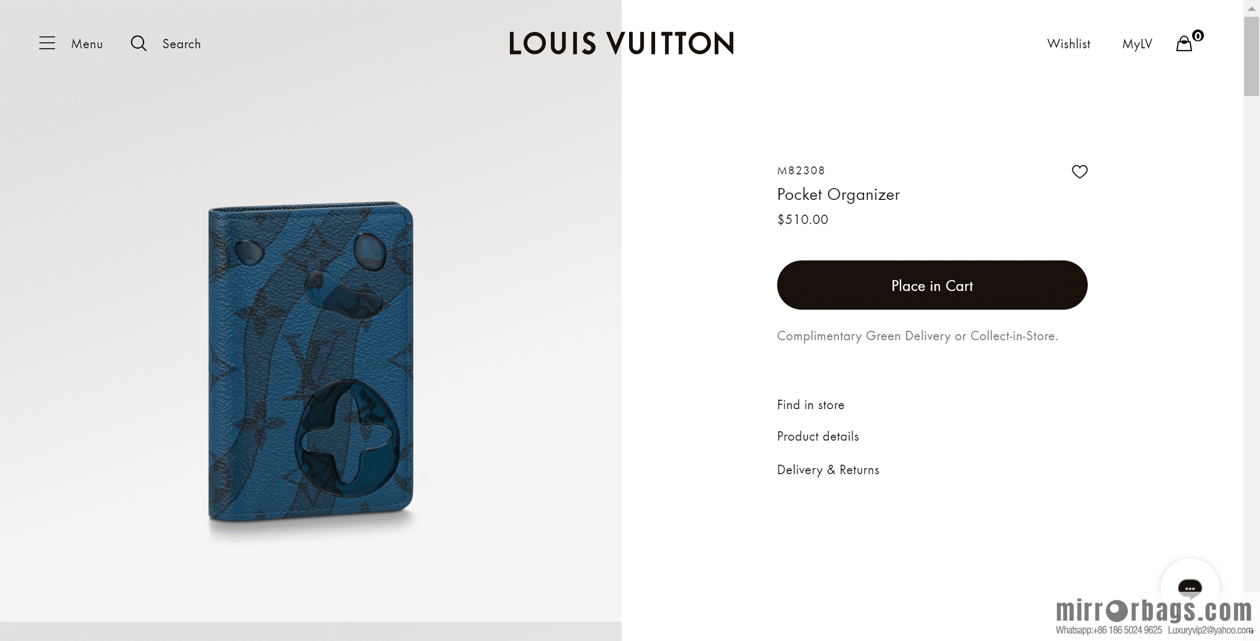 LV M82308 Pocket Organizer