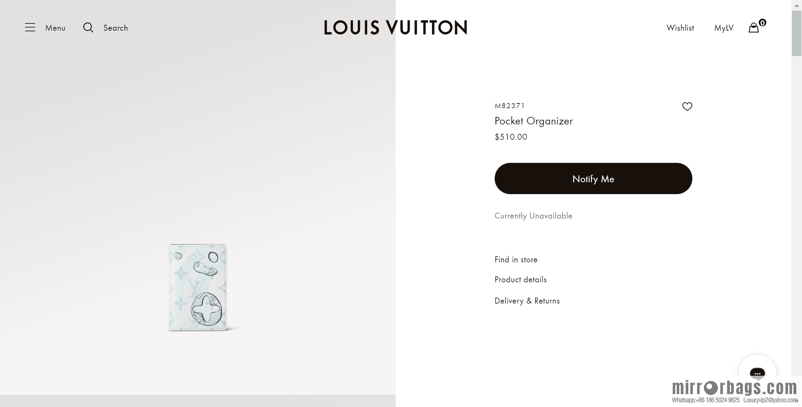LV M82371 Pocket Organizer