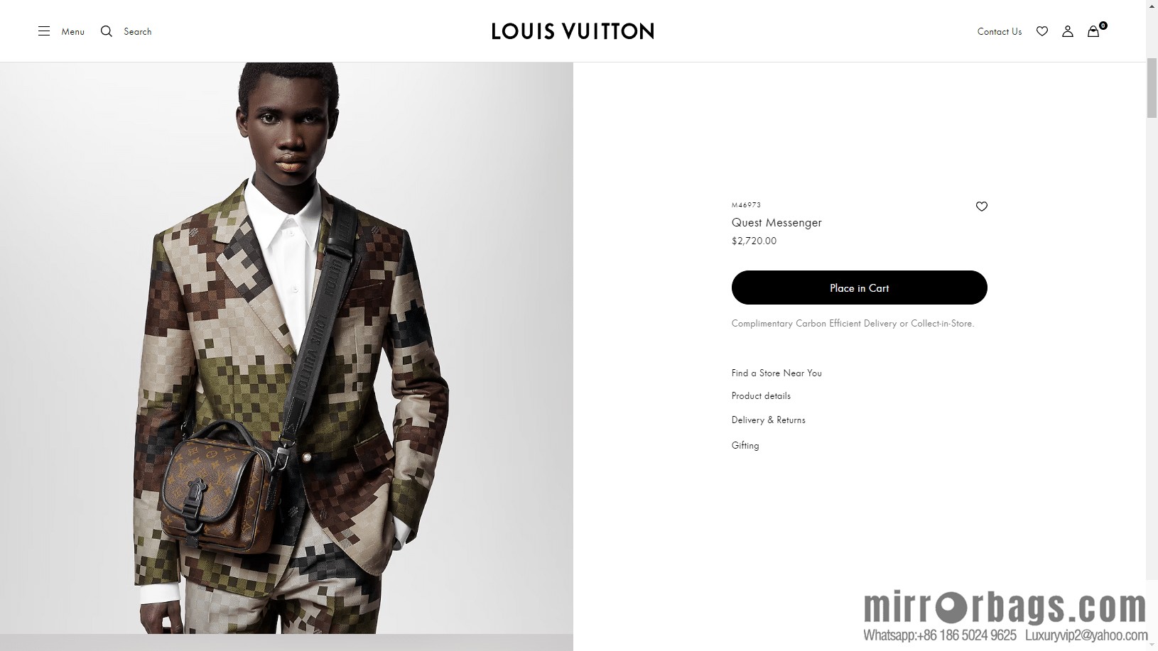 LV M46973 Season's new QUEST mailman bag