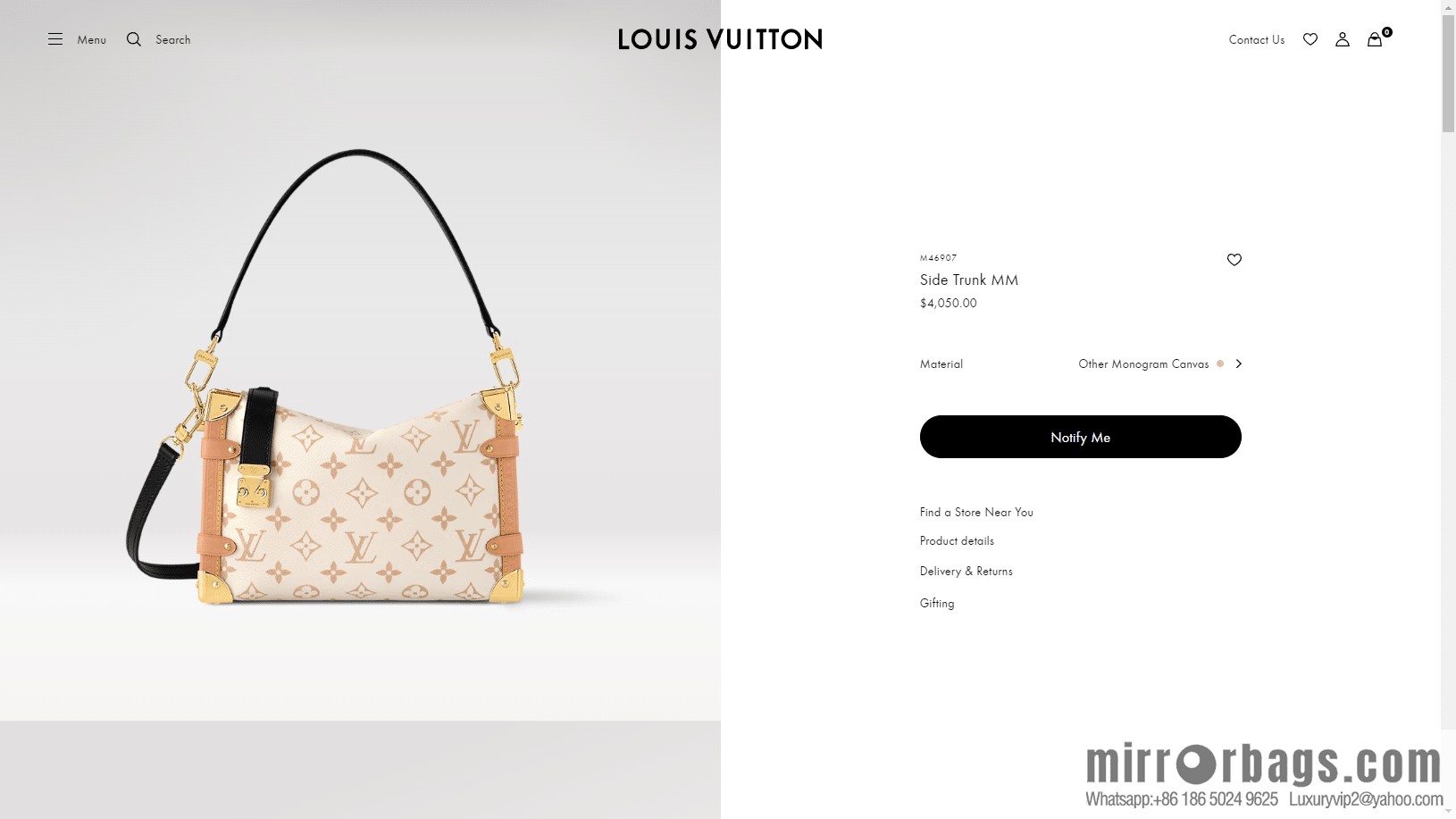 LV M46907 SIDE TRUNK M BAG