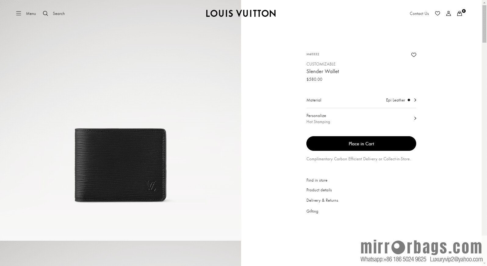 LV Slender Wallet M60332 Premium