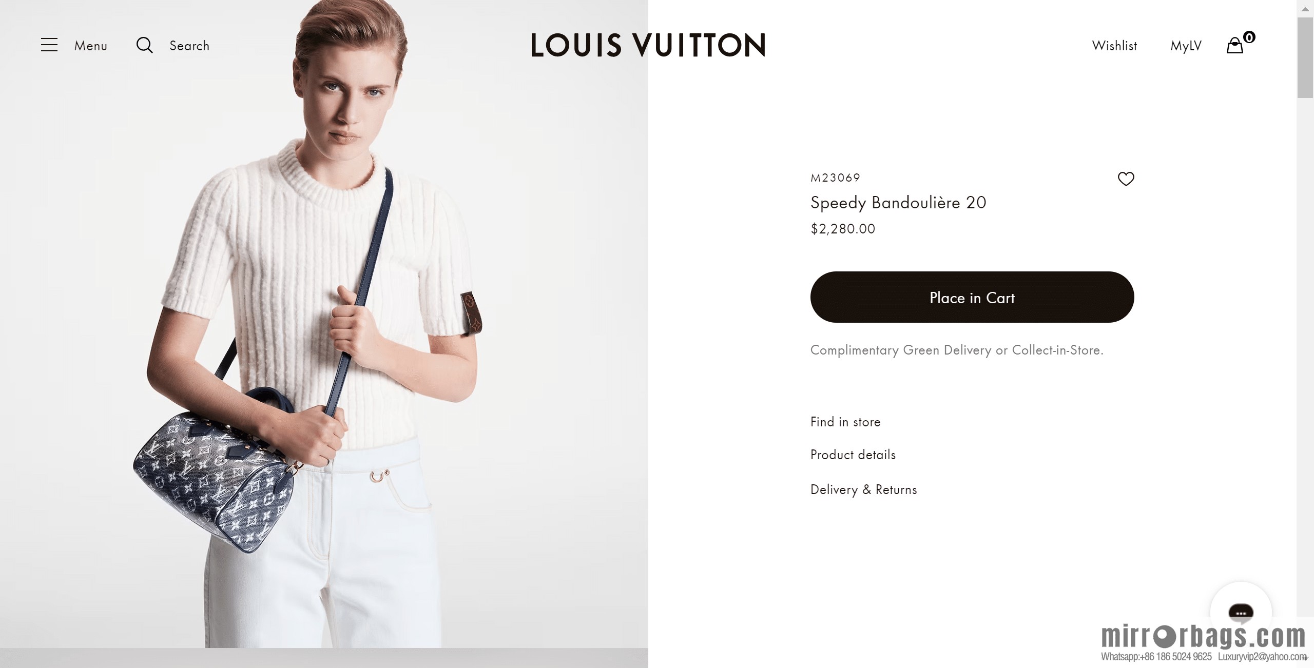 LV M23069 Speedy Bandoulière 20