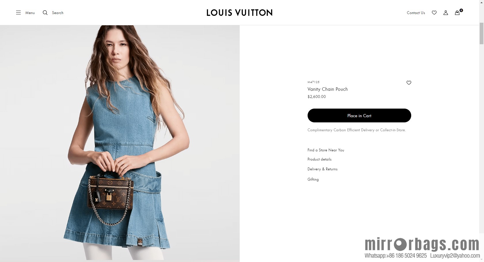LV M47125 VANITY CHAIN POUCH