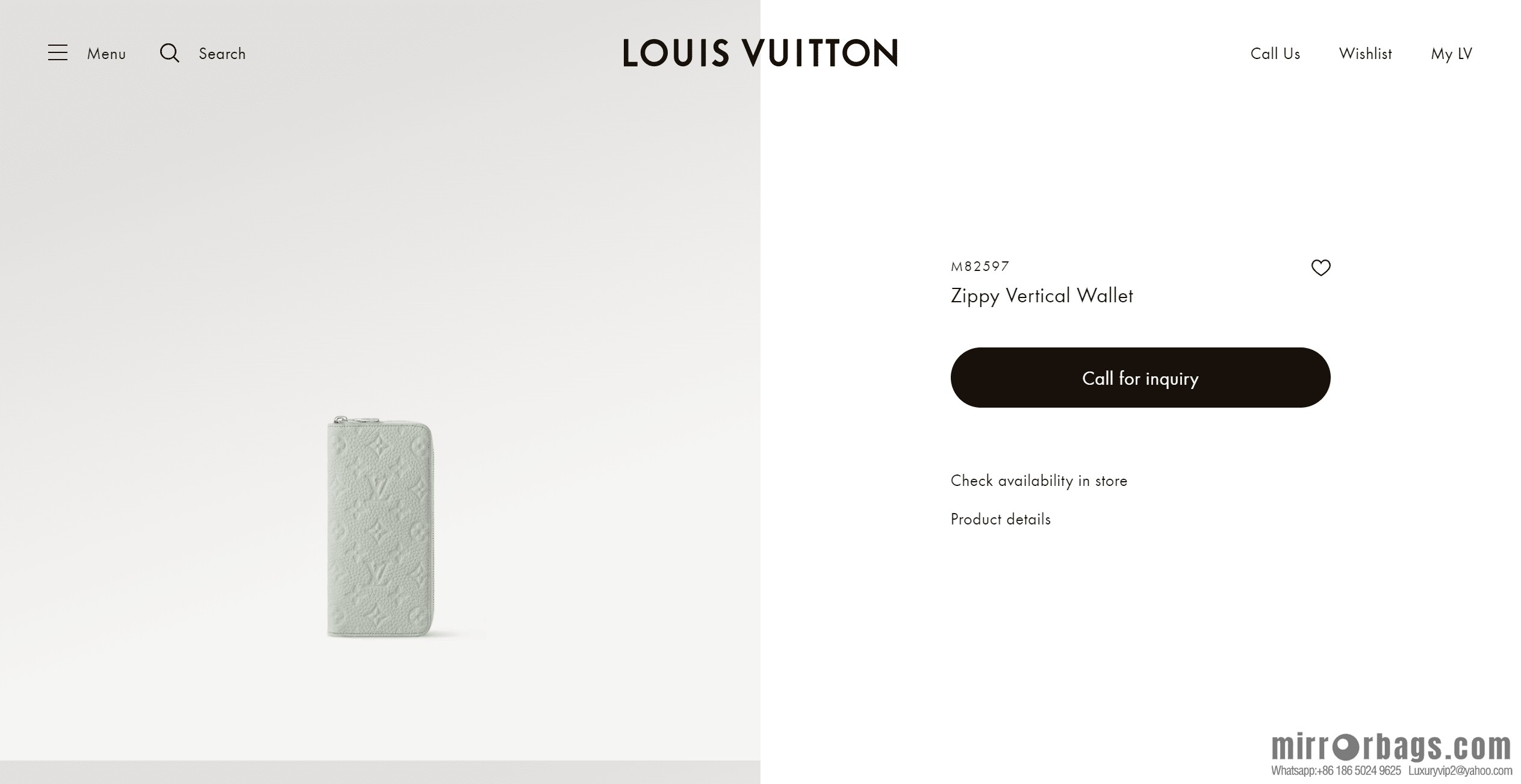 LV M82597 Zippy Vertical Wallet