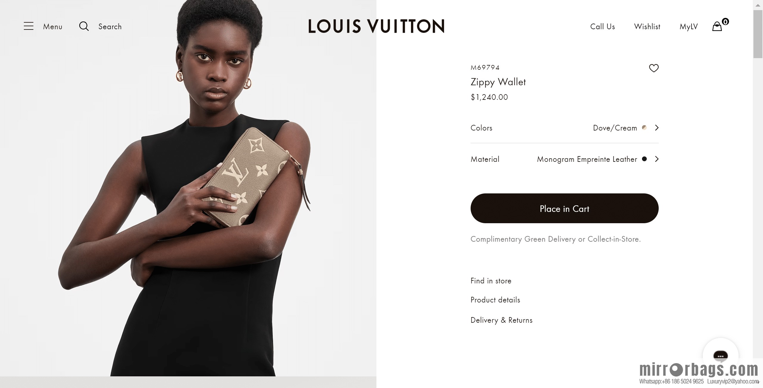 LV M69794 Zippy Wallet