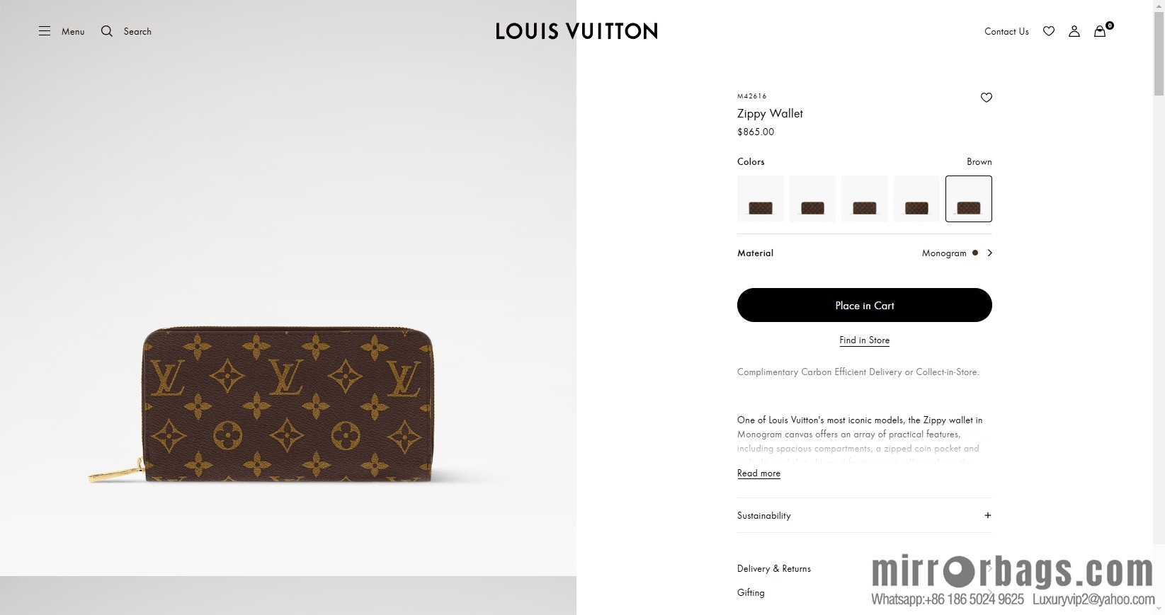 LV Zippy Zipper Wallet M42616 [Official Full Chip Version]