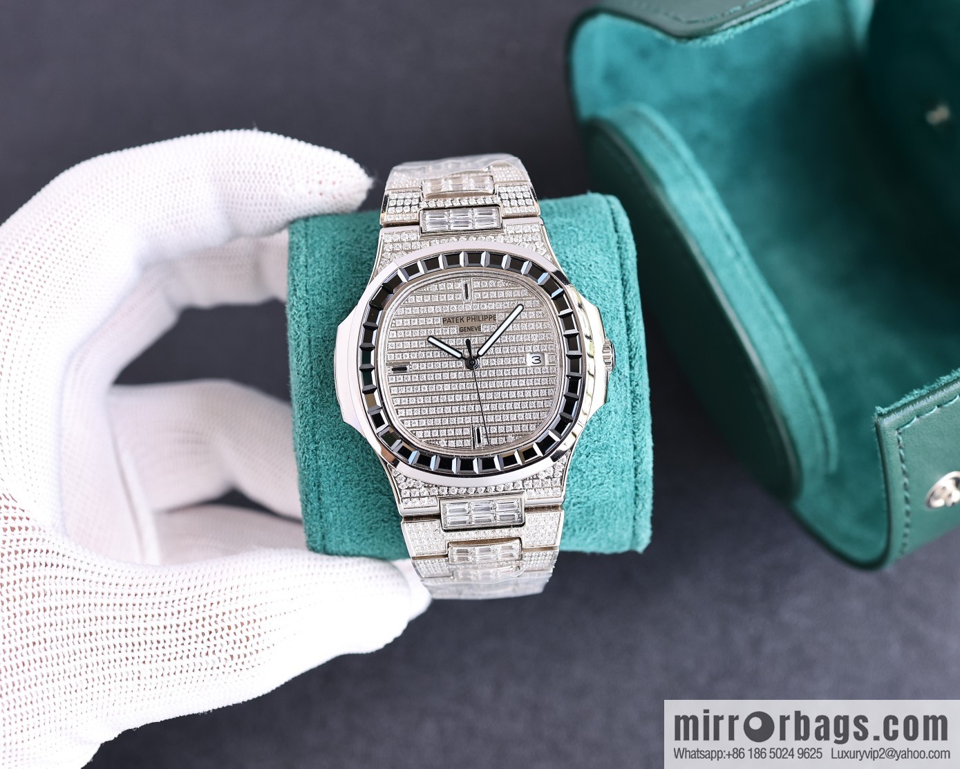 PP Patek. Philippe Nautilus Gypsy Edition Customized Original 324 Movement Watch