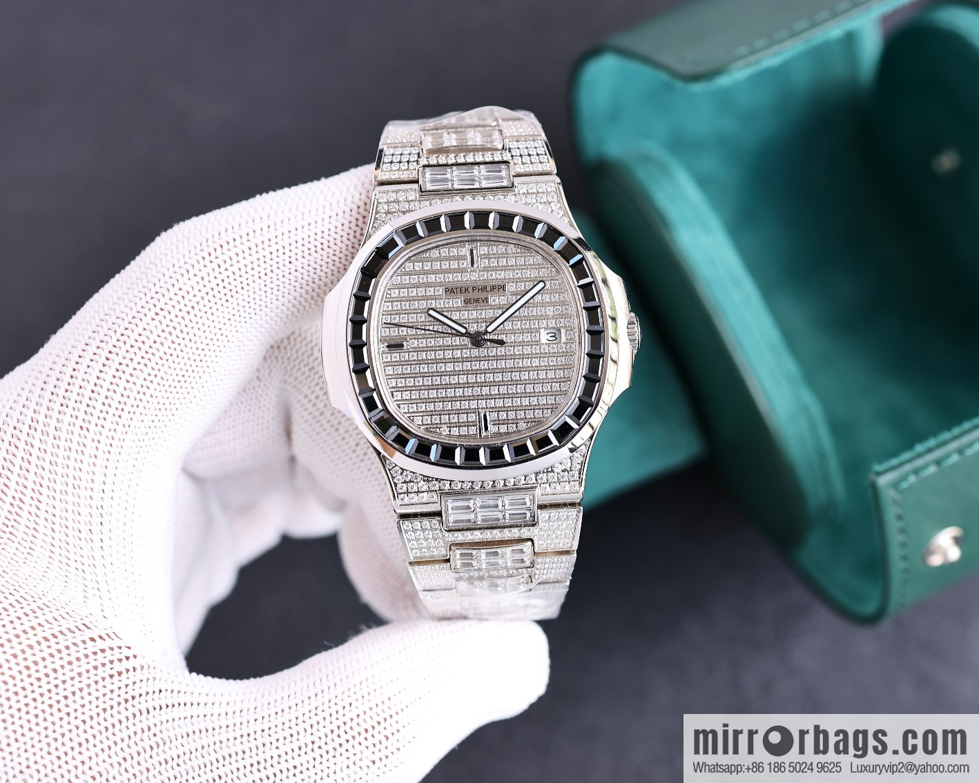 PP Patek. Philippe Nautilus Gypsy Edition Customized Original 324 Movement Watch