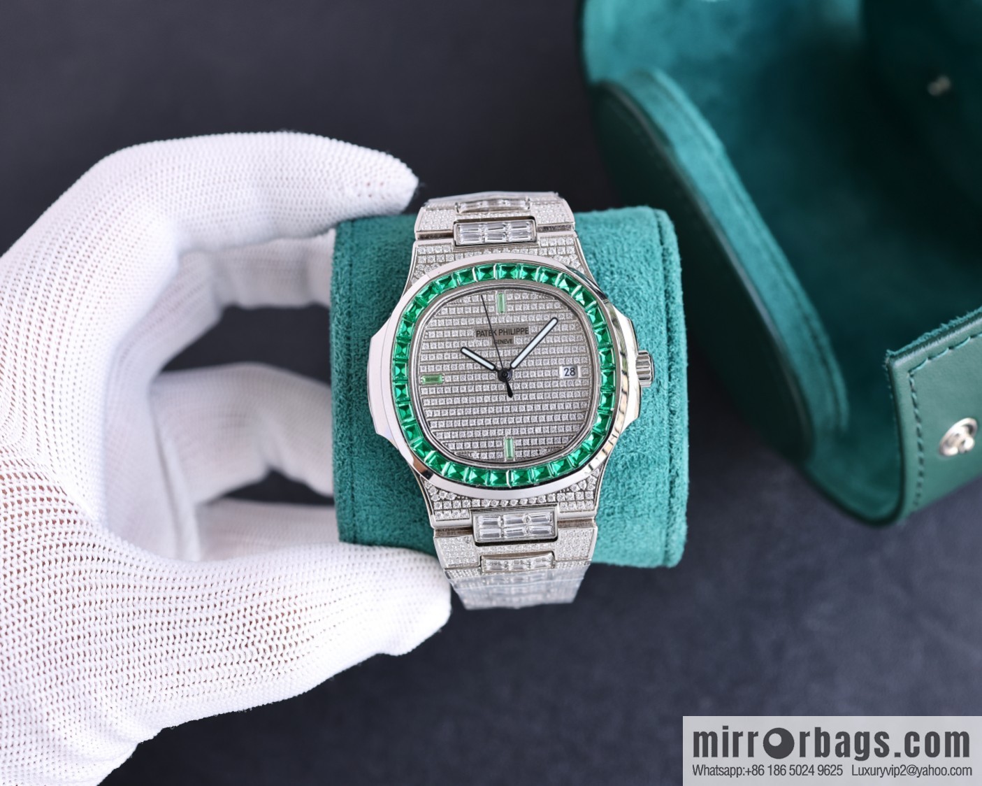 PP Patek. Philippe Nautilus Gypsy Edition Customized Original 324 Movement Watch