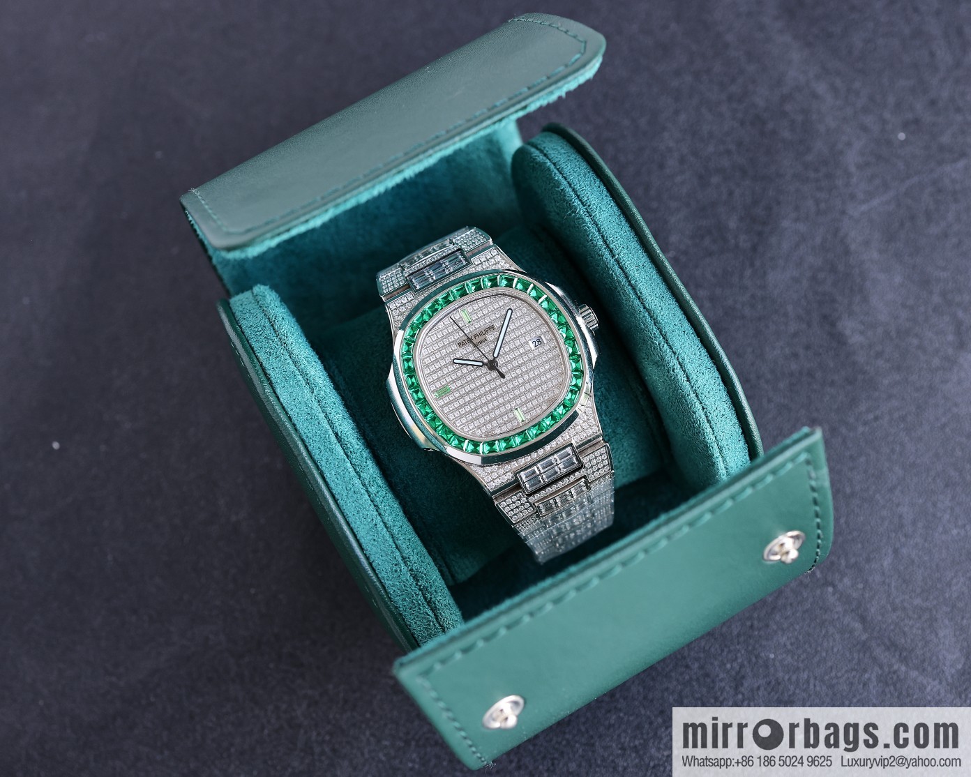 PP Patek. Philippe Nautilus Gypsy Edition Customized Original 324 Movement Watch