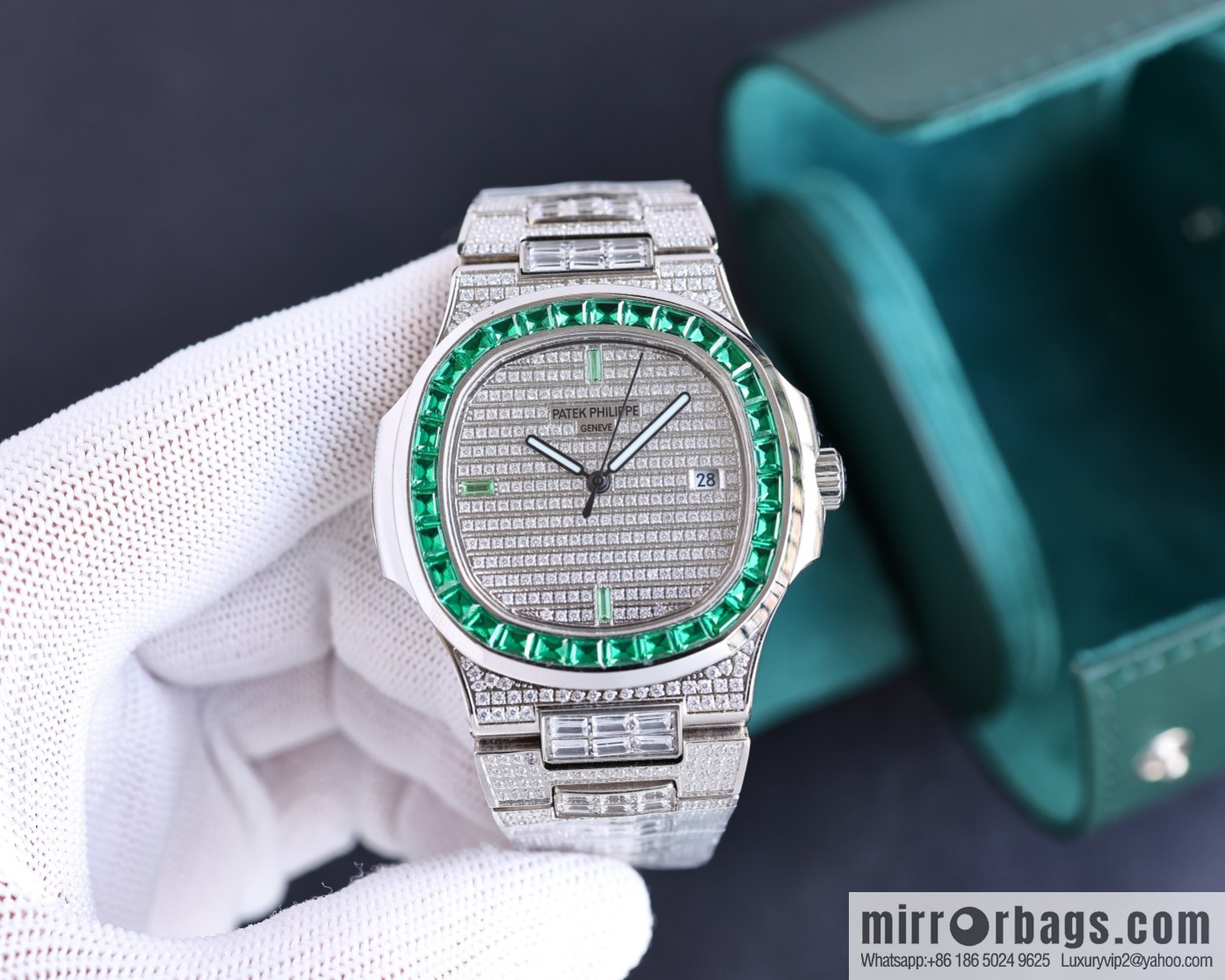 PP Patek. Philippe Nautilus Gypsy Edition Customized Original 324 Movement Watch