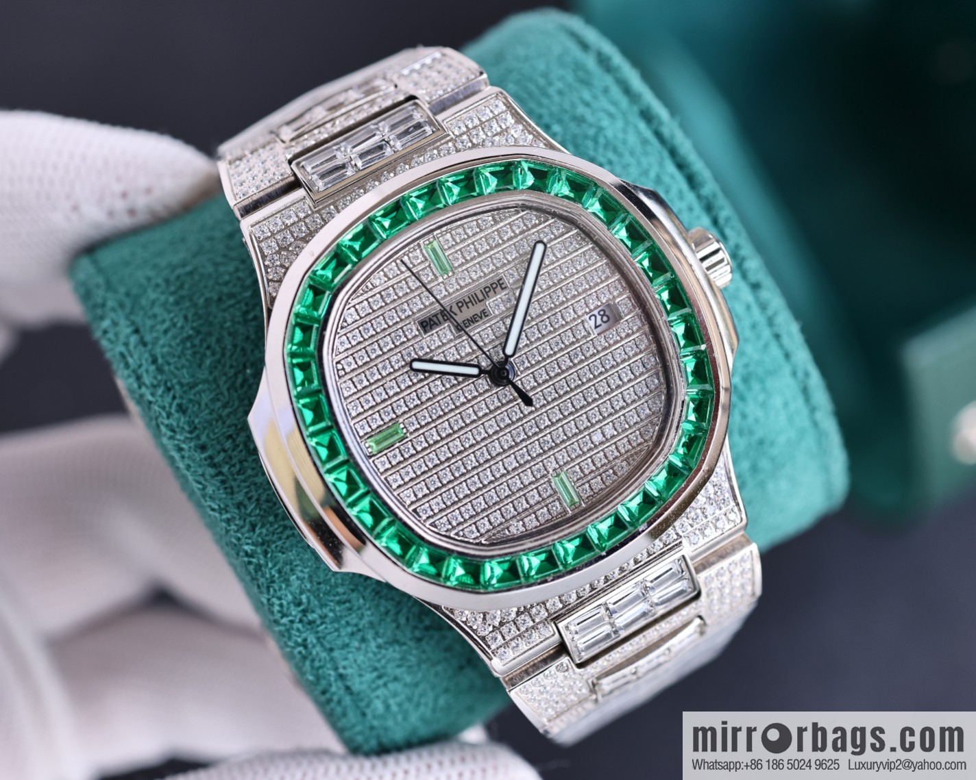PP Patek. Philippe Nautilus Gypsy Edition Customized Original 324 Movement Watch
