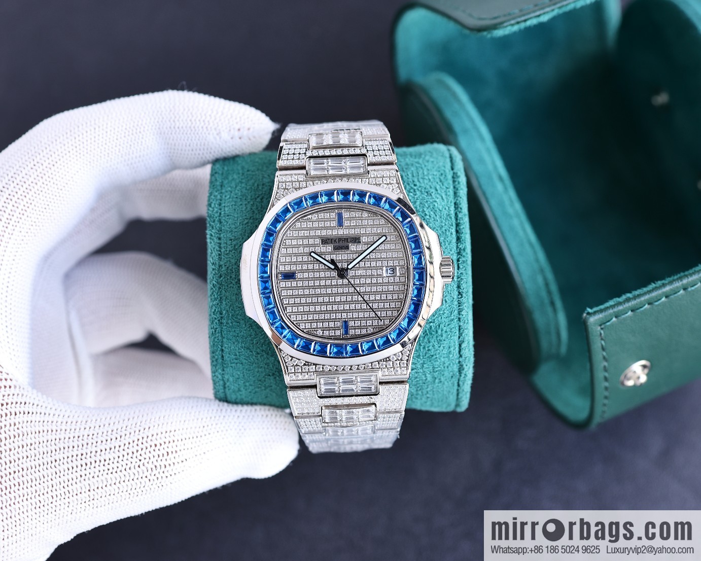 PP Patek. Philippe Nautilus Gypsy Edition Customized Original 324 Movement Watch