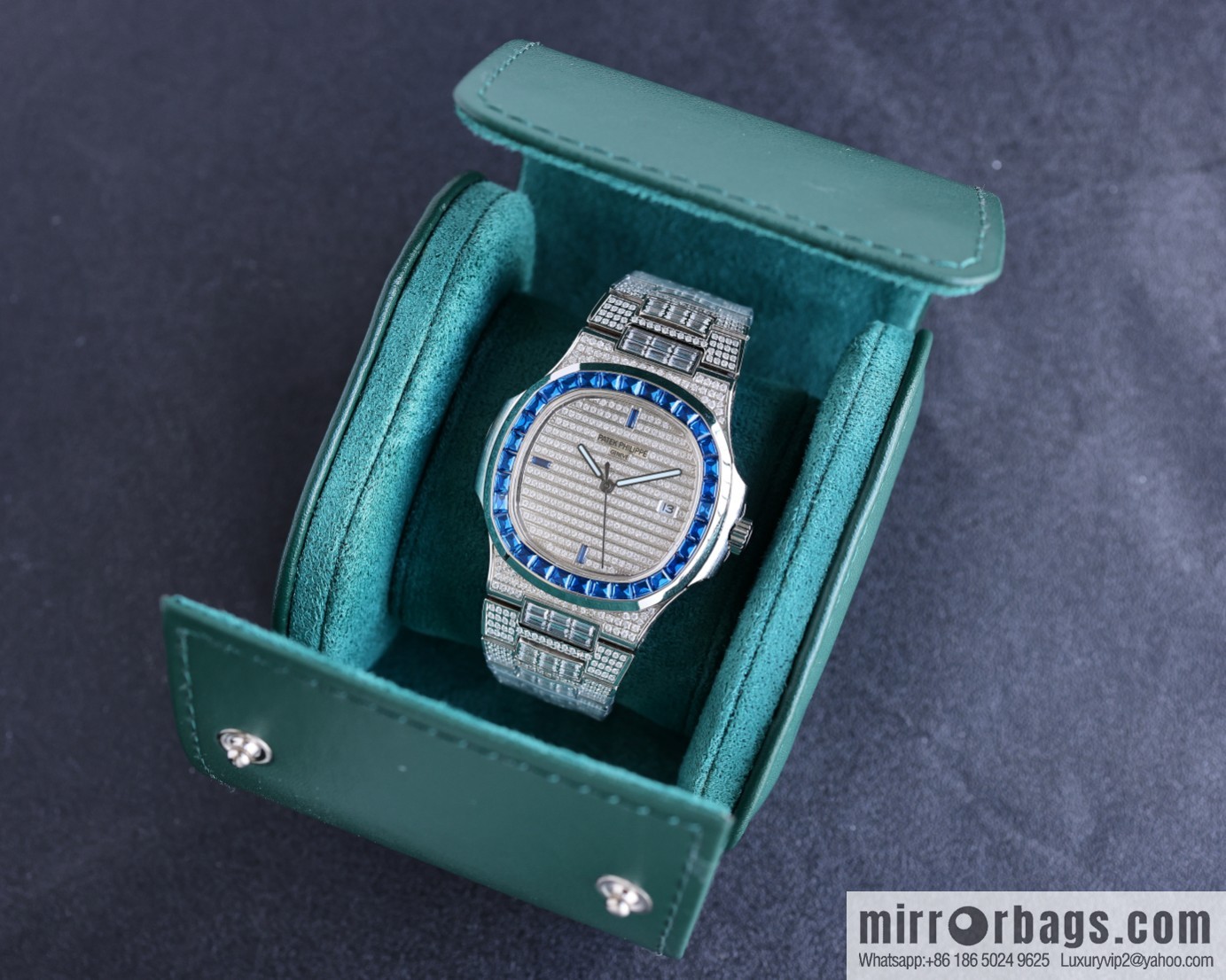 PP Patek. Philippe Nautilus Gypsy Edition Customized Original 324 Movement Watch