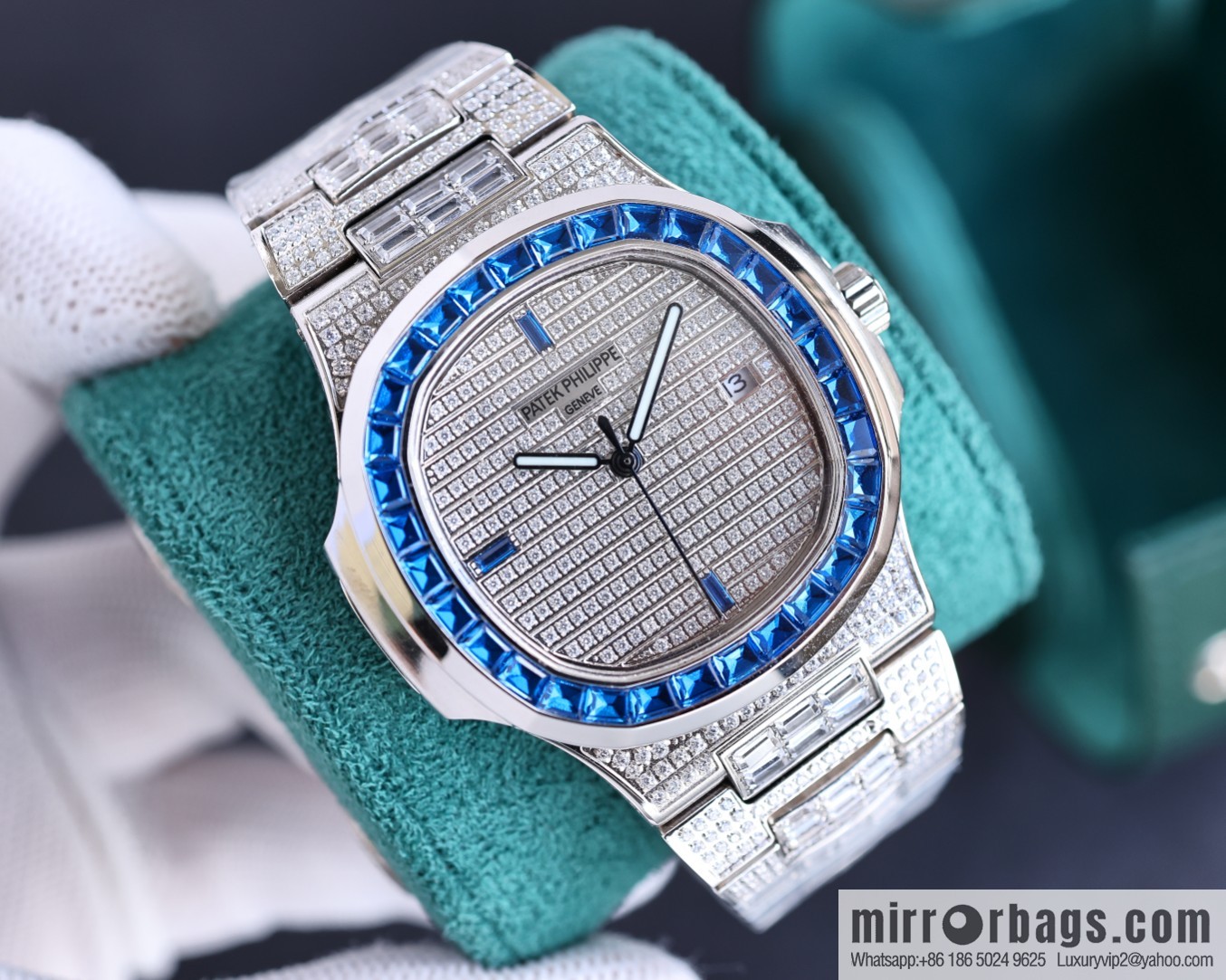 PP Patek. Philippe Nautilus Gypsy Edition Customized Original 324 Movement Watch