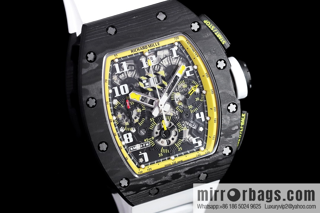 Z Factory Richard Mill RM11-FM Series RM 11-FM with 7750 Chronograph Mechanical Movement Fly Back Chronograph Automatic Watch