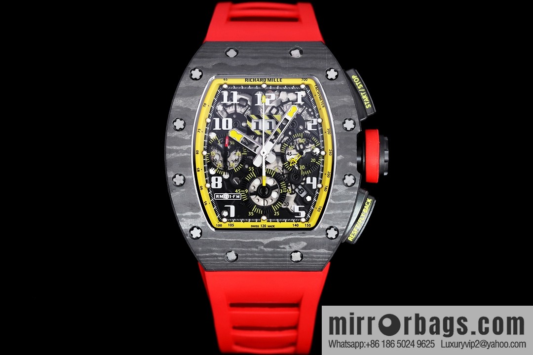 Z Factory Richard Mill RM11-FM Series RM 11-FM with 7750 Chronograph Mechanical Movement Fly Back Chronograph Automatic Watch