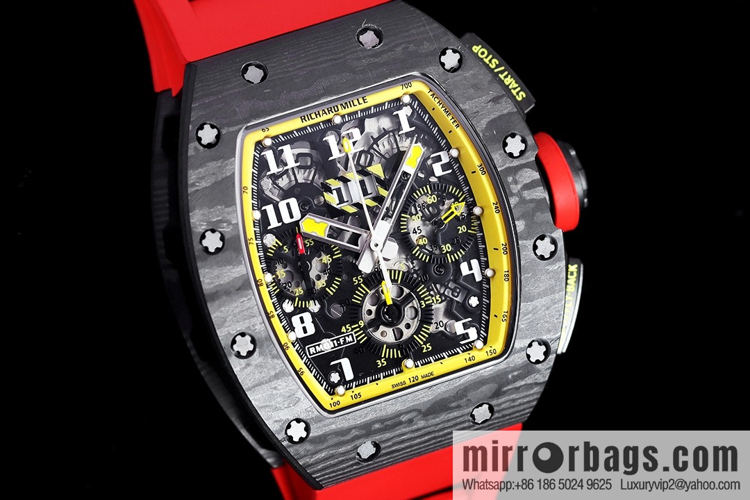 Z Factory Richard Mill RM11-FM Series RM 11-FM with 7750 Chronograph Mechanical Movement Fly Back Chronograph Automatic Watch