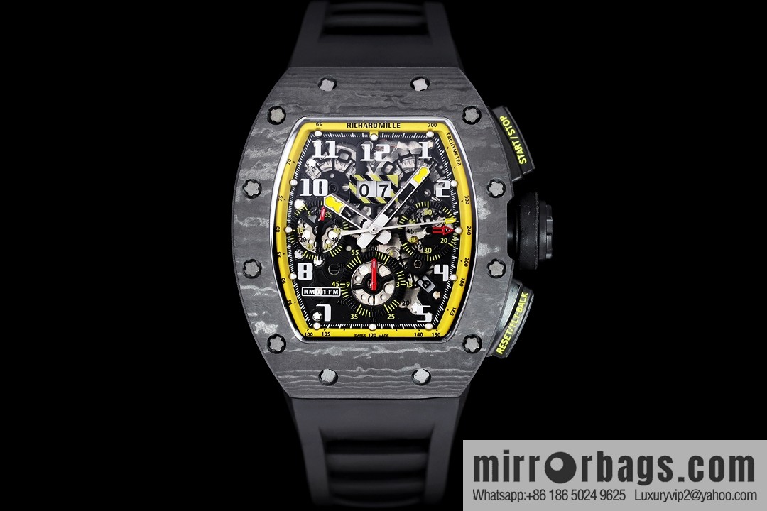 Z Factory Richard Mill RM11-FM Series RM 11-FM with 7750 Chronograph Mechanical Movement Fly Back Chronograph Automatic Watch