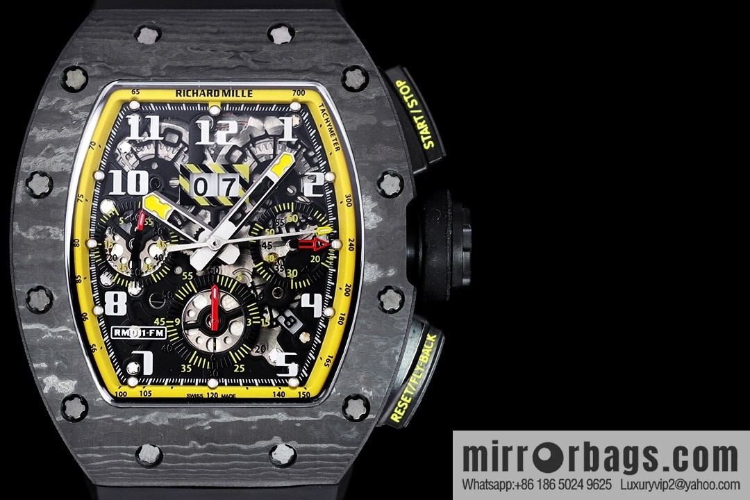Z Factory Richard Mill RM11-FM Series RM 11-FM with 7750 Chronograph Mechanical Movement Fly Back Chronograph Automatic Watch