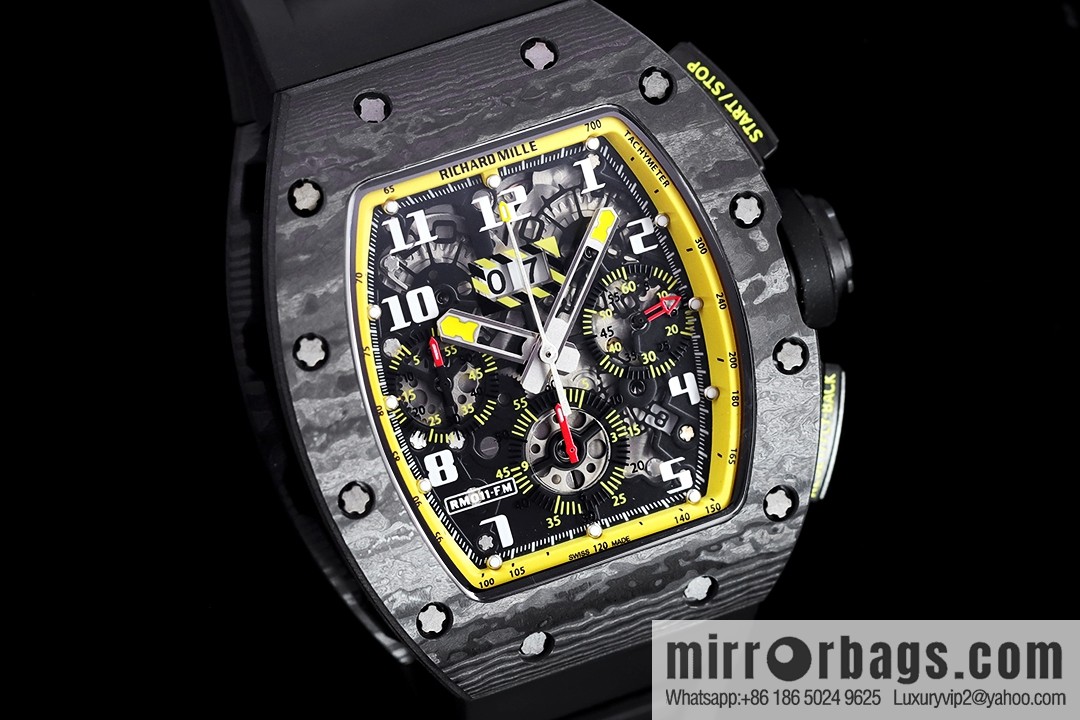 Z Factory Richard Mill RM11-FM Series RM 11-FM with 7750 Chronograph Mechanical Movement Fly Back Chronograph Automatic Watch