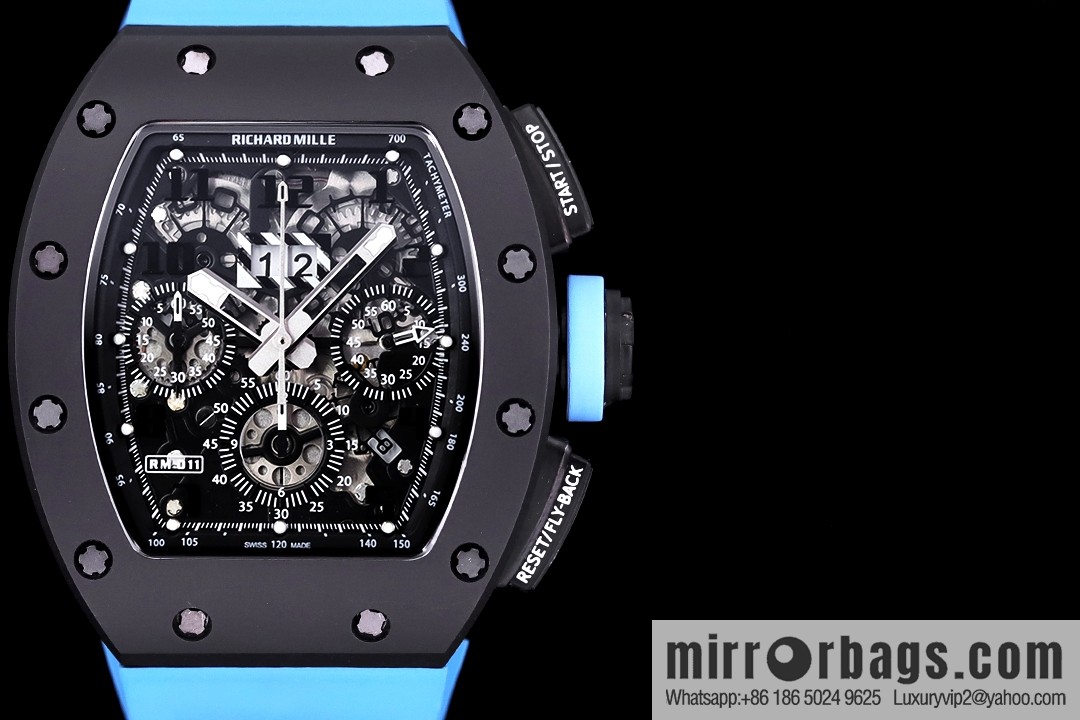 Z Factory Richard Mill RM11-FM Series RM 11-FM with 7750 Chronograph Mechanical Movement Fly Back Chronograph Automatic Watch