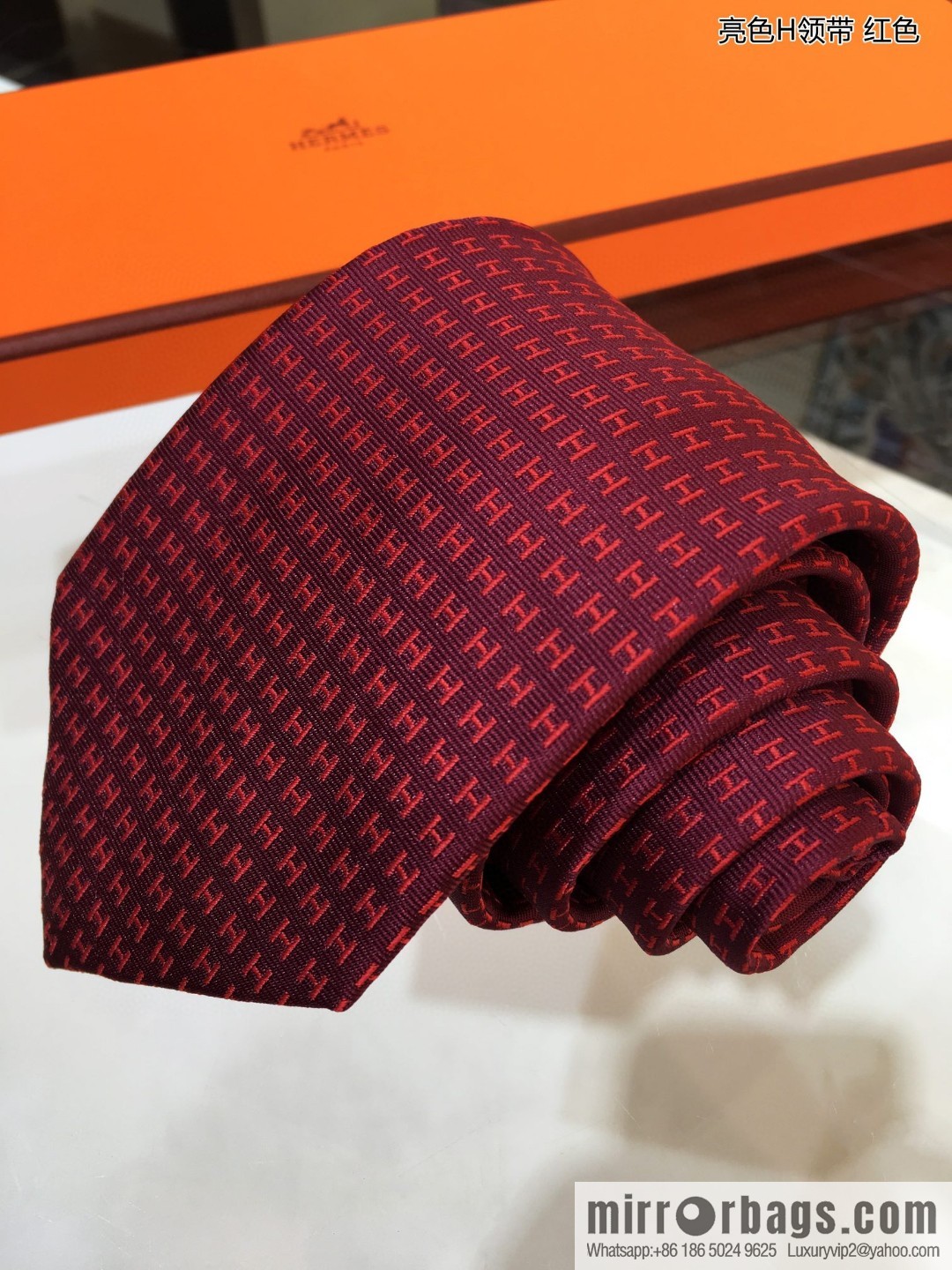 Hermes 100% Top Twill Silk Bright H-Tie