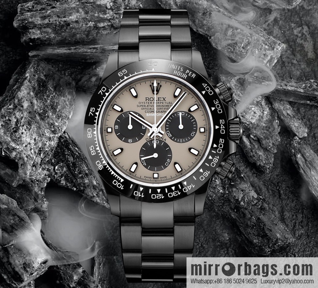 🔥Ultra-thin upgrade 12.3mm latest fourth-generation Daytona stainless steel all-black latest carbon black vacuum plating replica 40mm