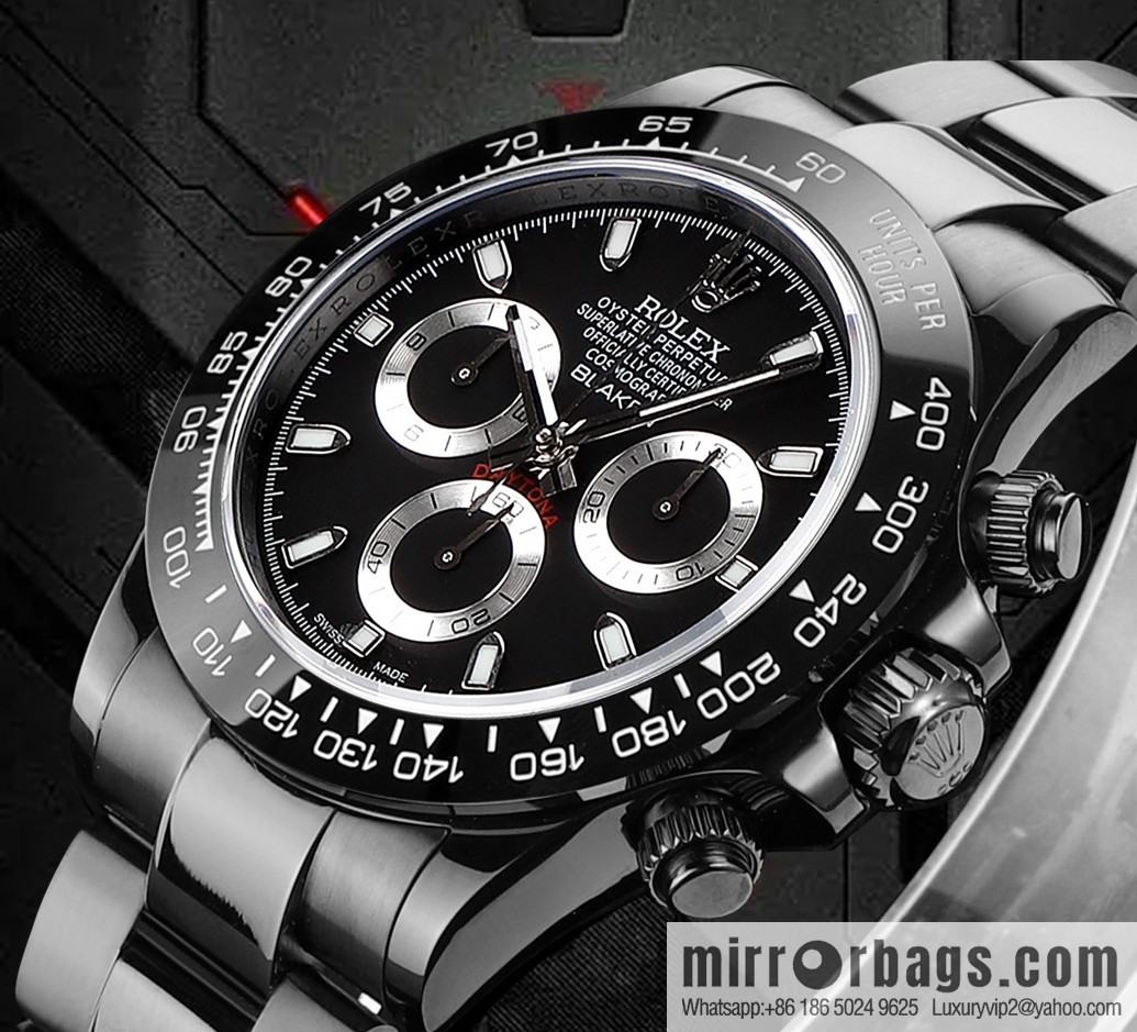 🔥Ultra-thin upgrade 12.3mm latest fourth-generation Daytona stainless steel all-black latest carbon black vacuum plating replica 40mm