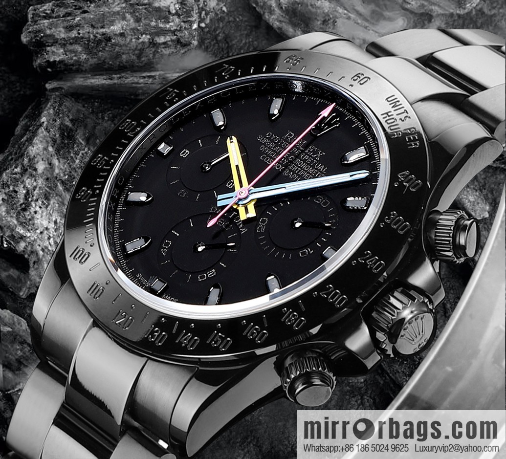 🔥Ultra-thin upgrade 12.3mm latest fourth-generation Daytona stainless steel all-black latest carbon black vacuum plating replica 40mm