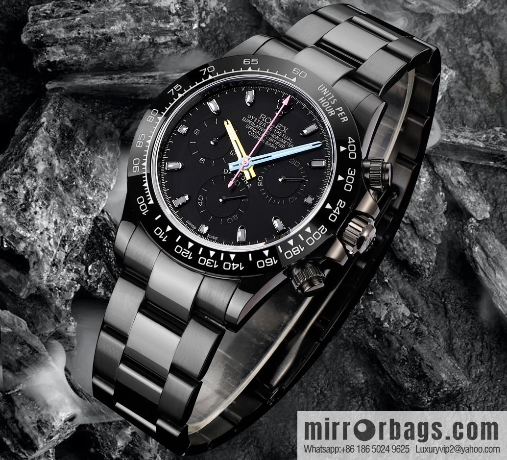 🔥Ultra-thin upgrade 12.3mm latest fourth-generation Daytona stainless steel all-black latest carbon black vacuum plating replica 40mm