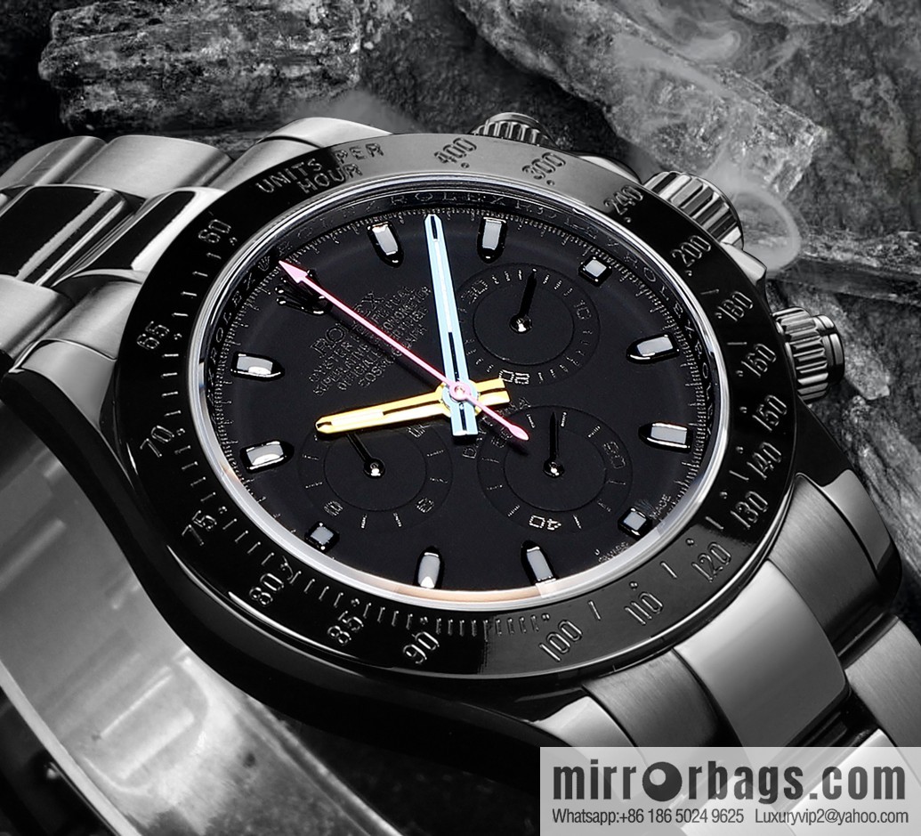 🔥Ultra-thin upgrade 12.3mm latest fourth-generation Daytona stainless steel all-black latest carbon black vacuum plating replica 40mm