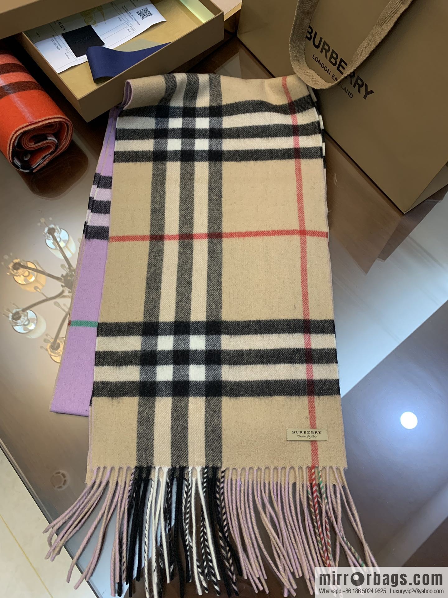 Burberry Burberry Scottish Worsted Cashmere Scarf