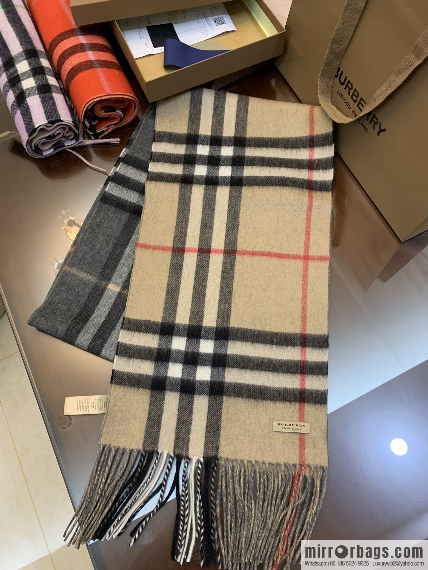 Burberry Burberry Scottish Worsted Cashmere Scarf