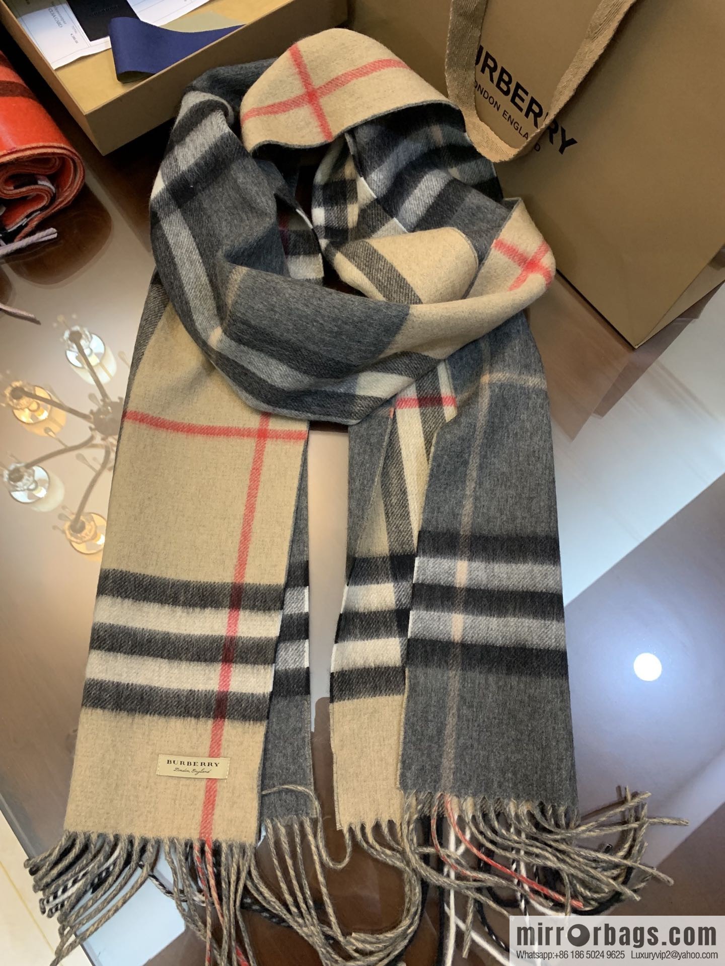 Burberry Burberry Scottish Worsted Cashmere Scarf