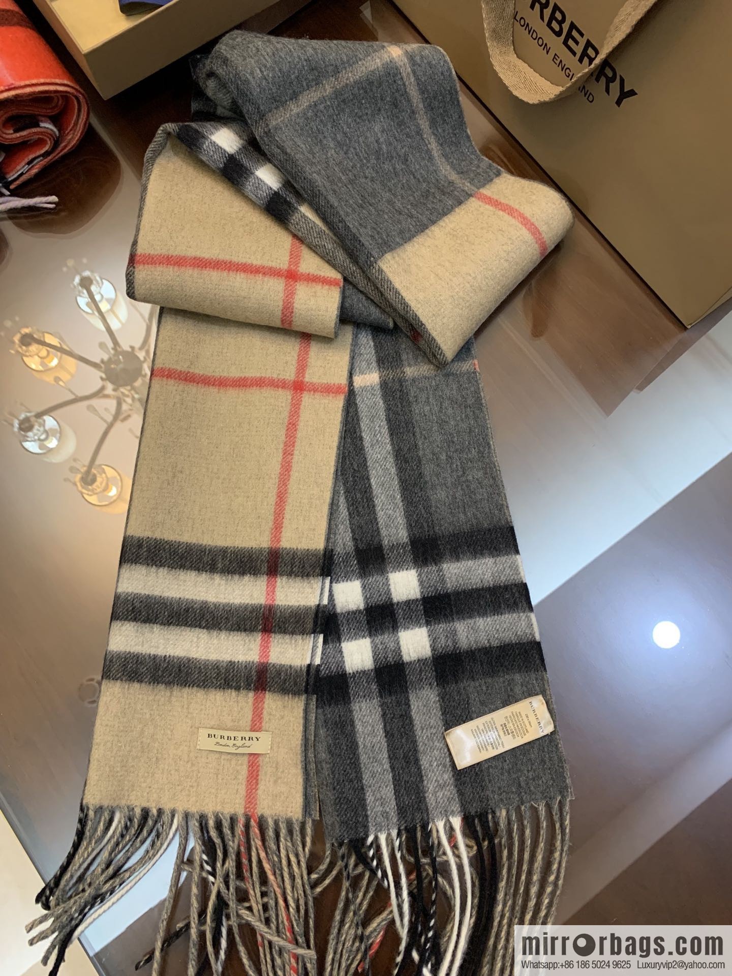 Burberry Burberry Scottish Worsted Cashmere Scarf