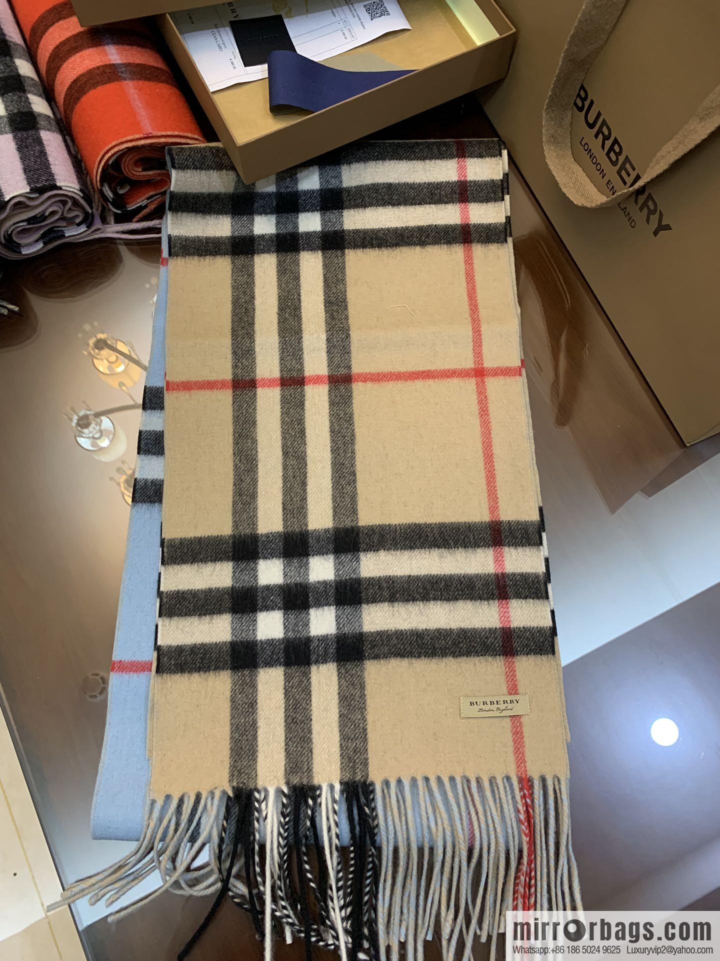 Burberry Burberry Scottish Worsted Cashmere Scarf