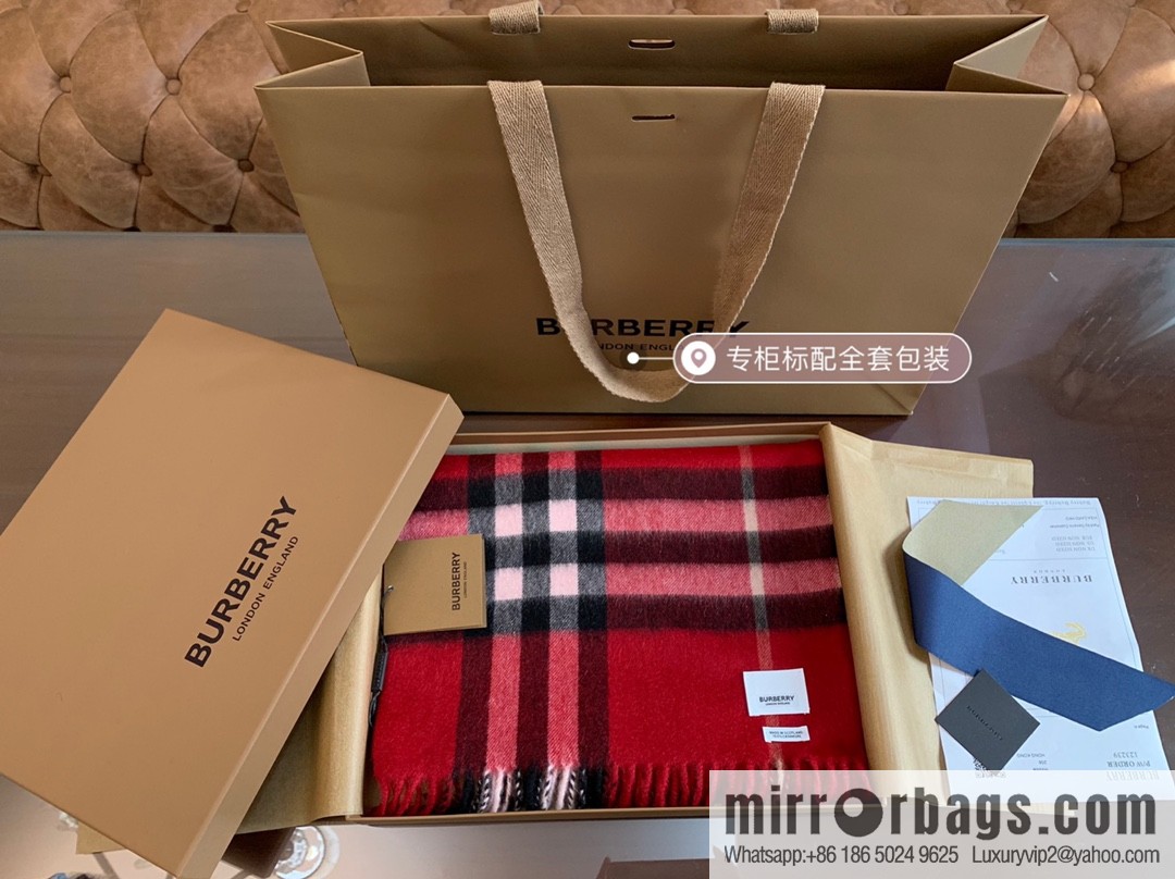 Burberry Classic Plaid 100% Cashmere Scarf