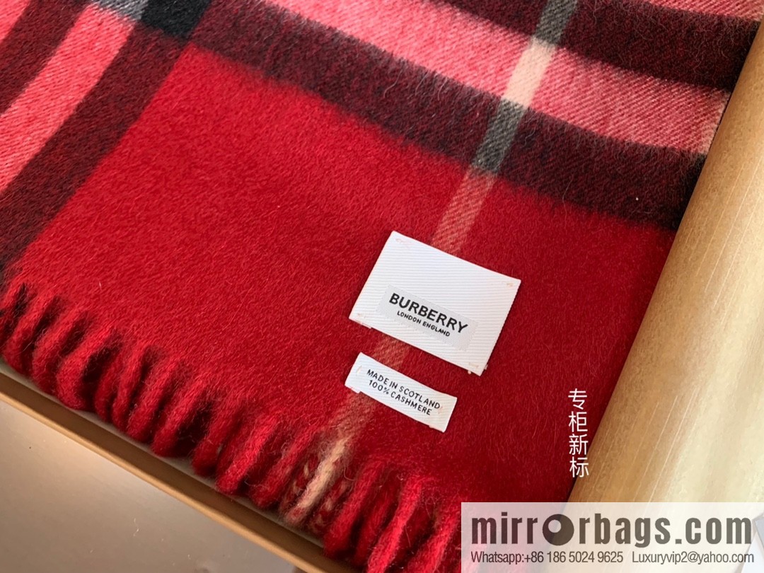 Burberry Classic Plaid 100% Cashmere Scarf