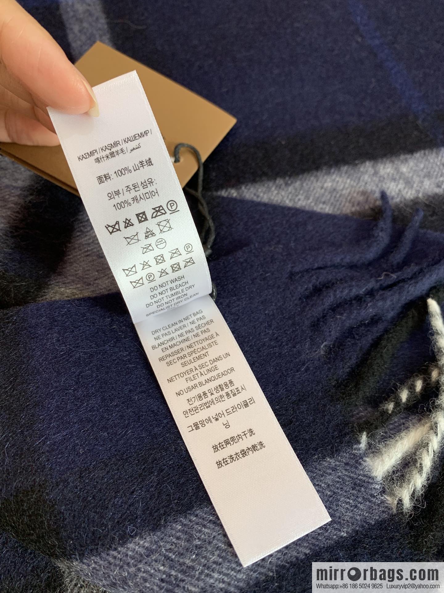 Burberry Classic Plaid 100% Cashmere Scarf
