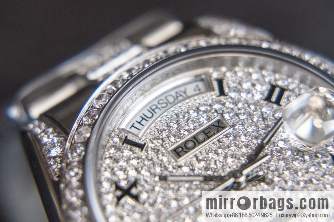 NS-Factory Rolex Log Full Diamond Series Swiss 2836 Movement Watch