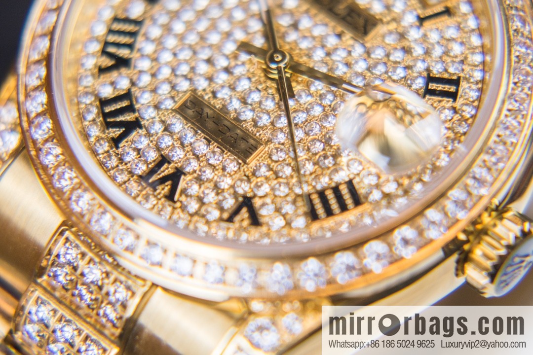 NS-Factory Rolex Log Full Diamond Series Swiss 2836 Movement Watch