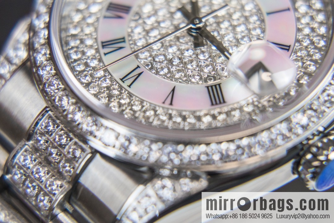 NS-Factory Rolex Log Full Diamond Series Swiss 2836 Movement Watch