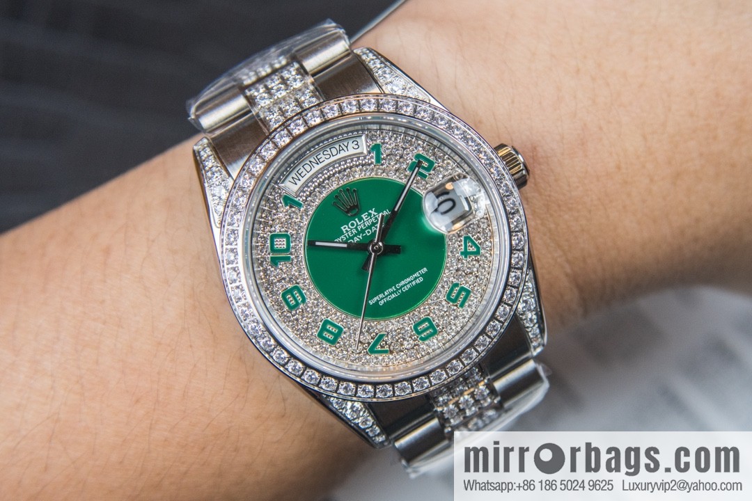 NS-Factory Rolex Log Full Diamond Series Swiss 2836 Movement Watch